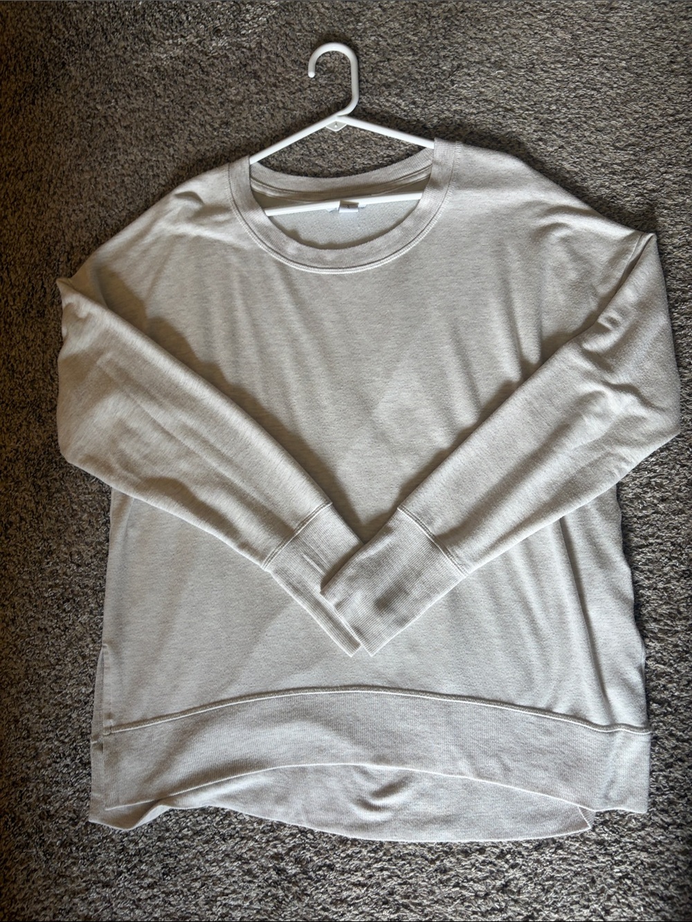 Athleta Women's Crewneck Sweatshirt in Light Beige